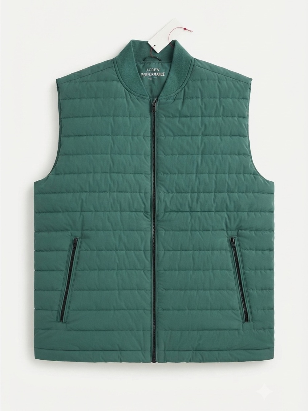 New with Tags J.Crew Performance Quilted Vest - Size L (Deep Teal Green)